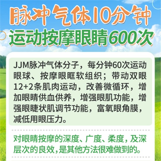 脈沖氣體10分鍾運動按摩眼睛600次